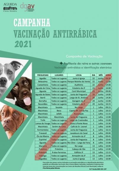 Campanha de vacinação Anti-Rábica 2021 e Identificação Eletrónica